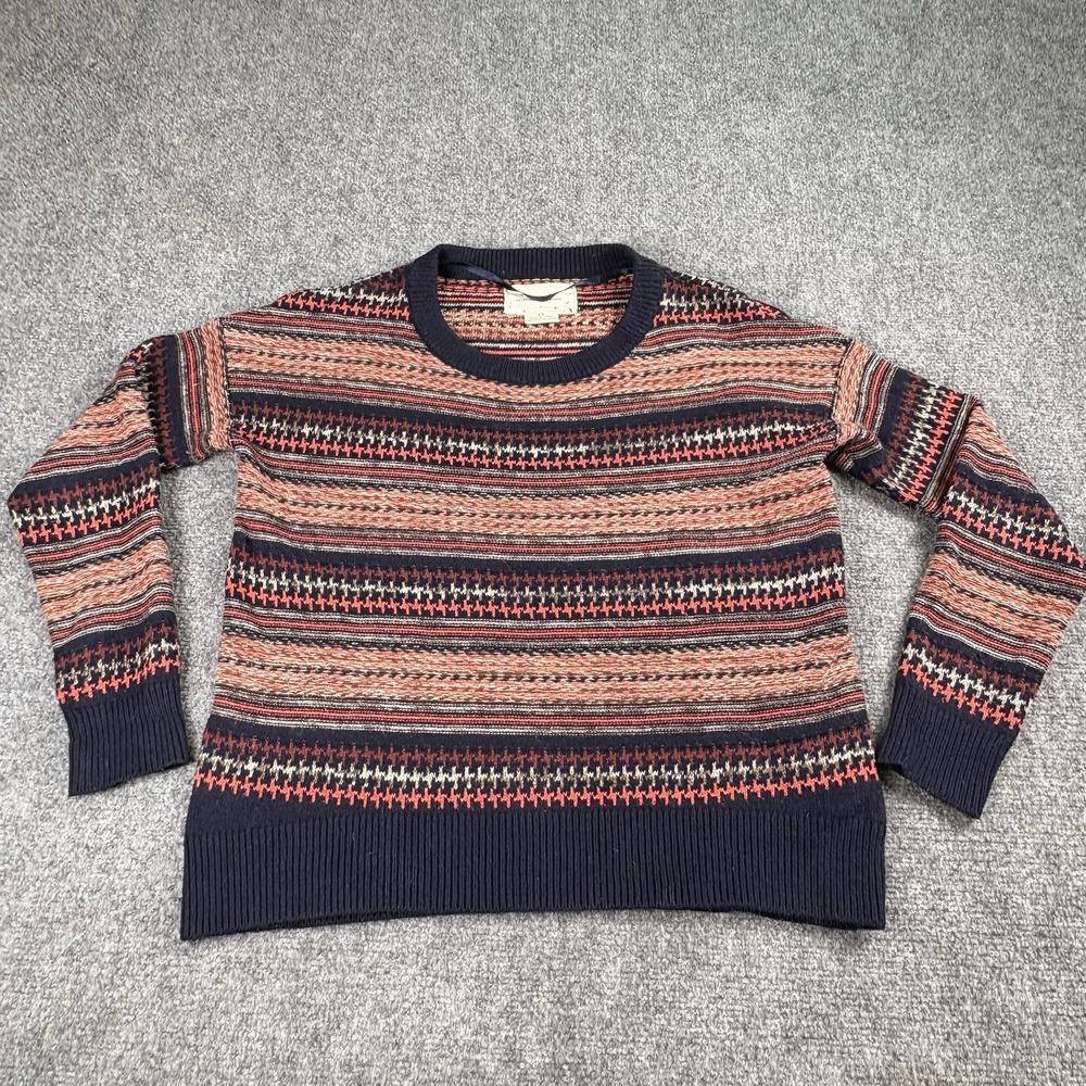 Coincidence & Chance Anthropologie Sweater‎ Women XS Fair Isle Boho Cottagecore